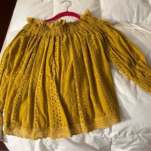 Off the shoulder mustard color top new with tags